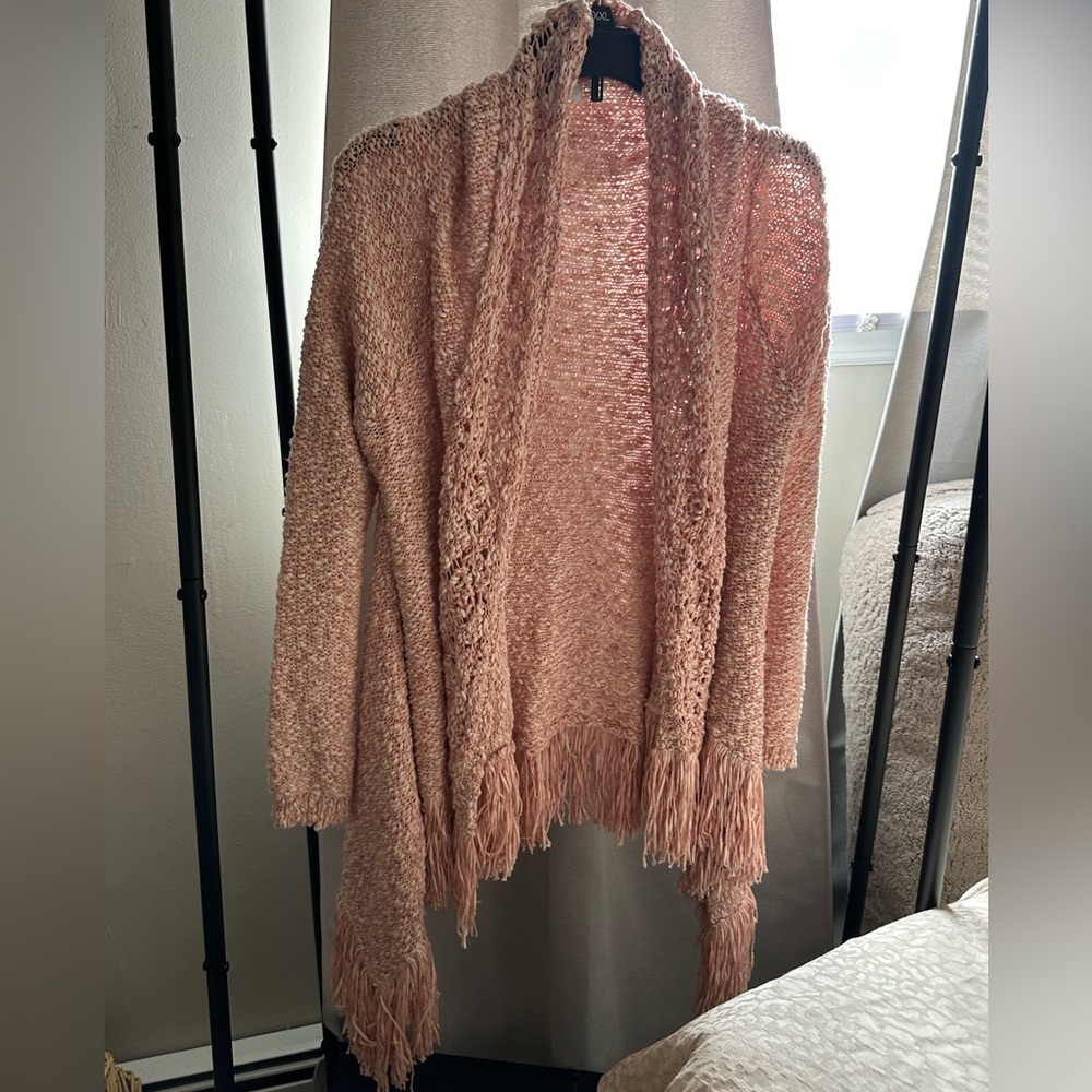 Heavy pink cardigan